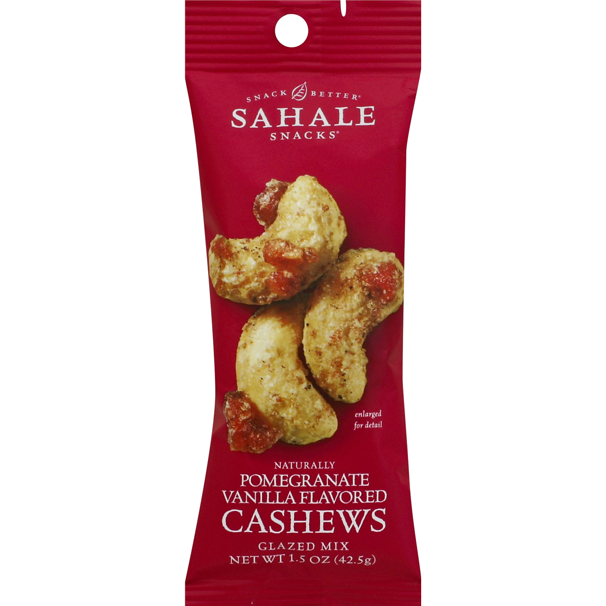 slide 1 of 7, Sahale Snacks Naturally Pomegranate Vanilla Flavored Cashews Glazed Mix, 1.5 oz Pouch, 1.5 oz
