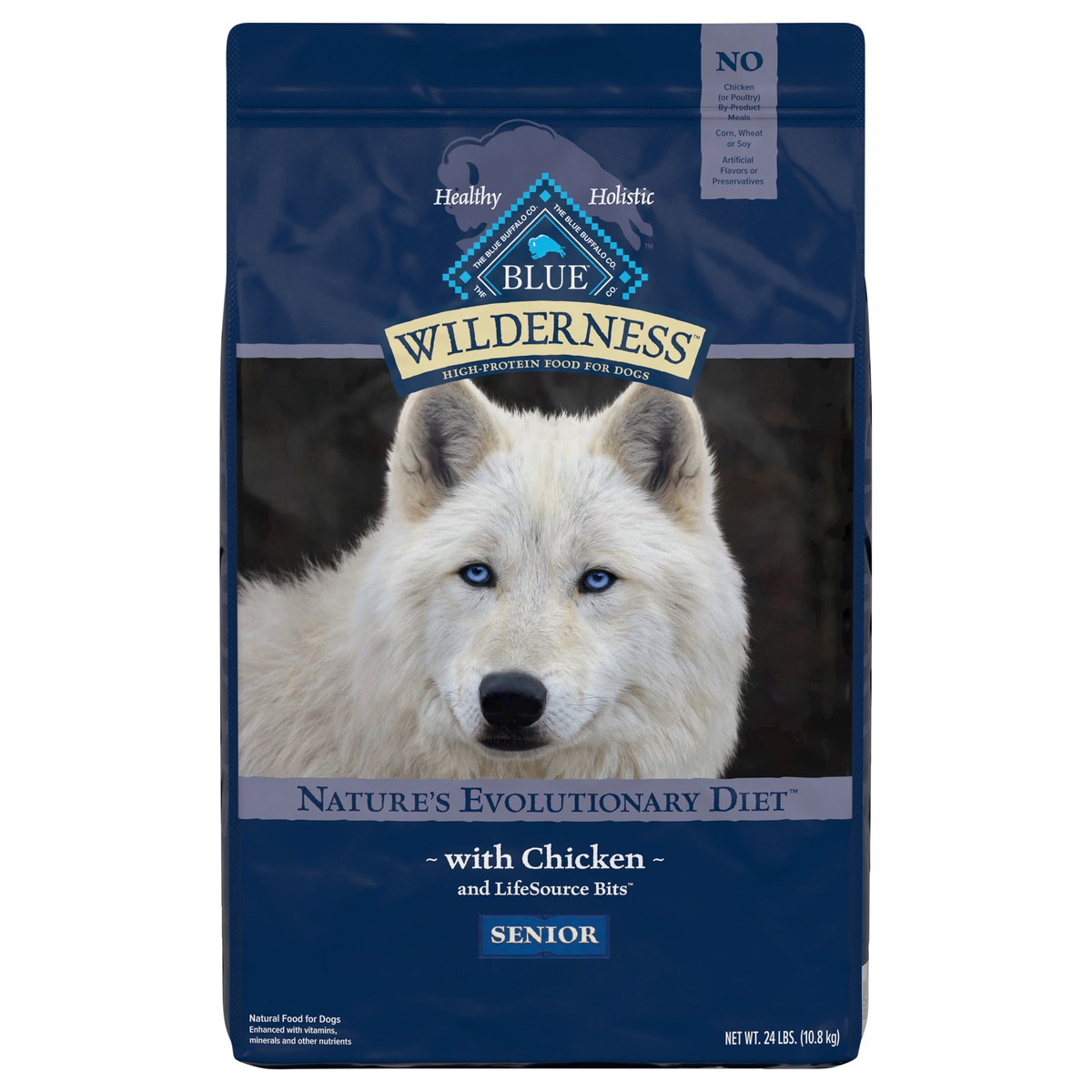 slide 7 of 13, Blue Buffalo Blue Wilderness Chicken Senior Dry Dog Food, 24 lb