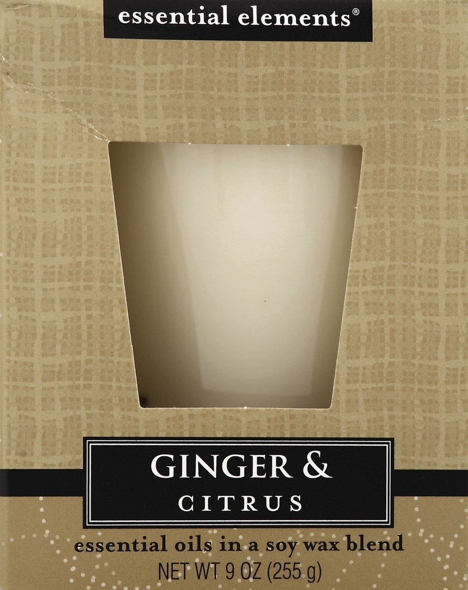 slide 4 of 4, Candle-Lite Essential Elements Ginger & Citrus Candle, 9 oz