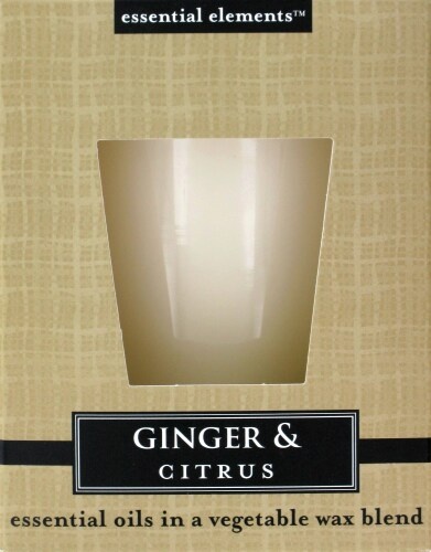 slide 1 of 4, Candle-Lite Essential Elements Ginger & Citrus Candle, 9 oz