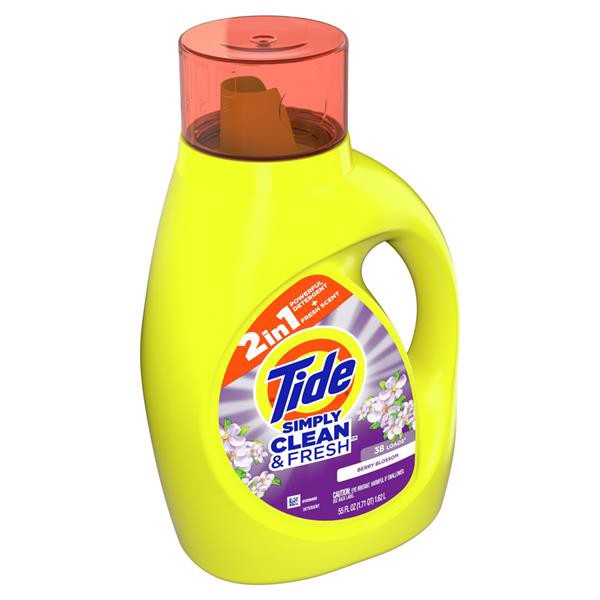 slide 1 of 6, Tide Smply Clean & Fresh Berry Blossom Scent 38Loads, 55 fl oz