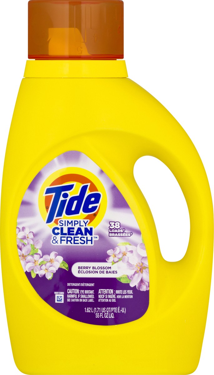 slide 4 of 6, Tide Smply Clean & Fresh Berry Blossom Scent 38Loads, 55 fl oz