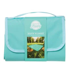 Destination Holiday Foldable Beach Blanket - Teal