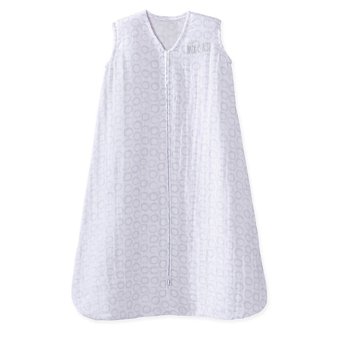 slide 1 of 4, HALO SleepSack Medium Circles Cotton Wearable Blanket - Grey, 1 ct