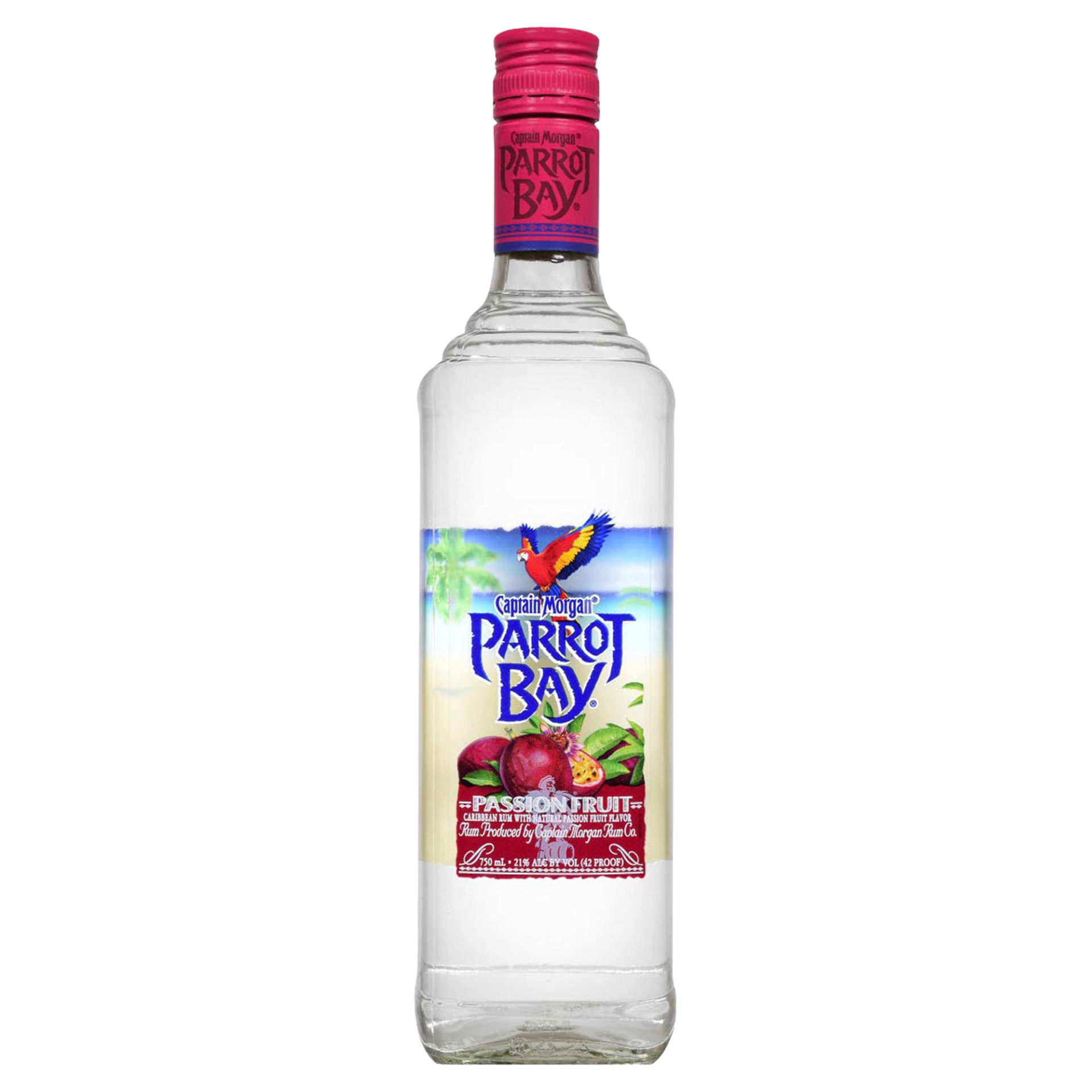 slide 1 of 3, Captain Morgan's Parrot Bay Passion Fruit Rum, 750 ml