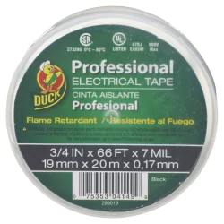 Duck Professional Electrical Tape 3/4" x 66', Black