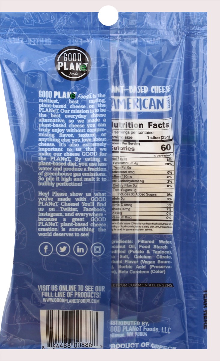 slide 7 of 9, GOOD PLANeT American Cheese Slices 10 ea, 10 ct