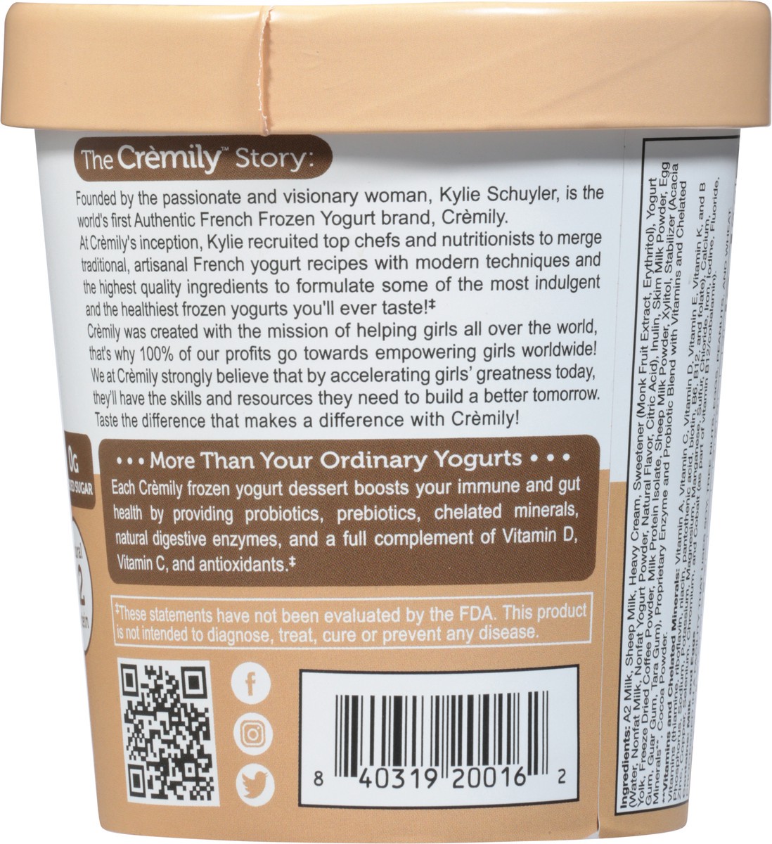 slide 9 of 13, Cremily French Cafe Gourmand Frozen Yogurt 16 fl oz, 16 fl oz