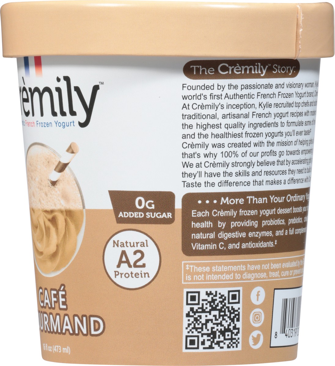 slide 3 of 13, Cremily French Cafe Gourmand Frozen Yogurt 16 fl oz, 16 fl oz