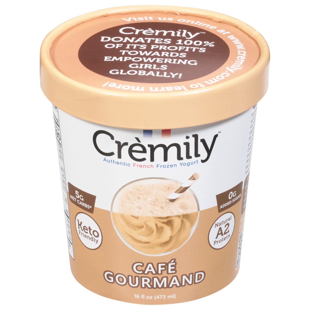 slide 1 of 13, Cremily French Cafe Gourmand Frozen Yogurt 16 fl oz, 16 fl oz