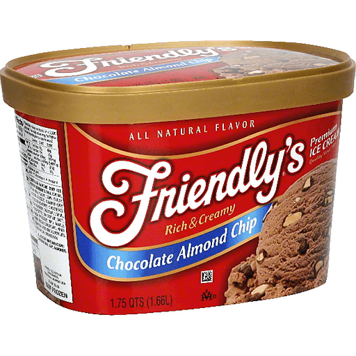 slide 2 of 2, Friendly's Chocolate Almond Chip Ice Cream, 1.5 qt