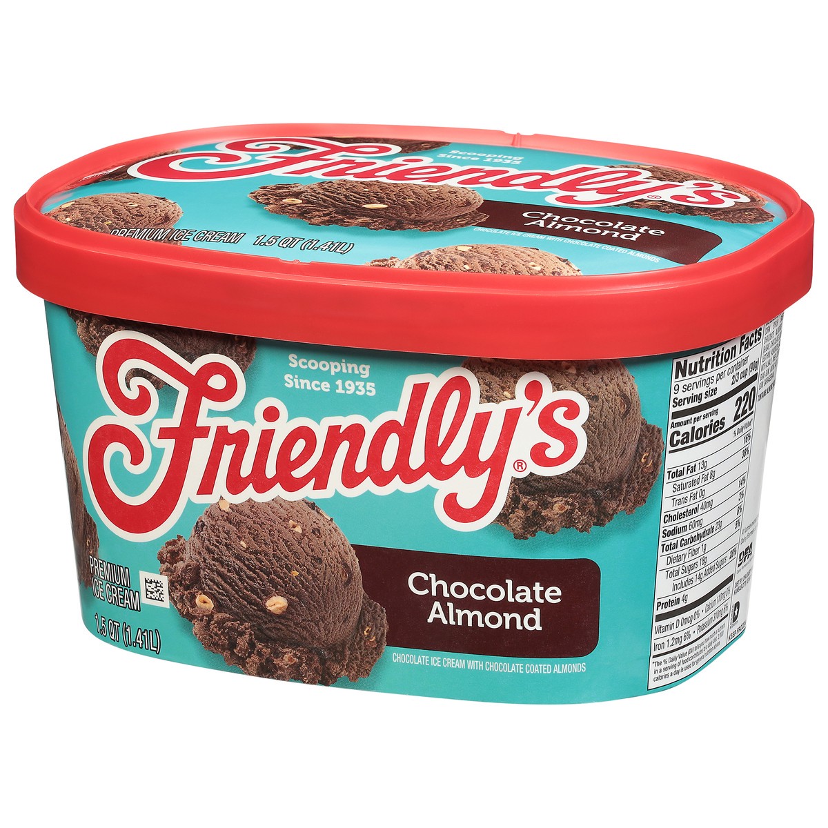 slide 3 of 9, Friendly's Chocolate Almond Chip Ice Cream, 48 oz