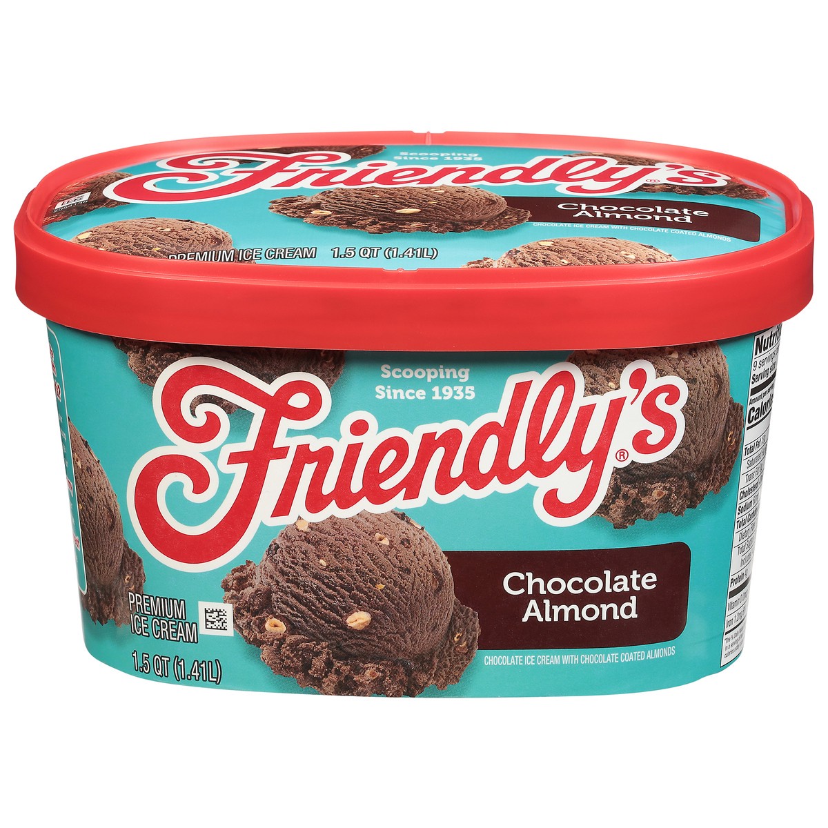 slide 1 of 9, Friendly's Chocolate Almond Chip Ice Cream, 48 oz