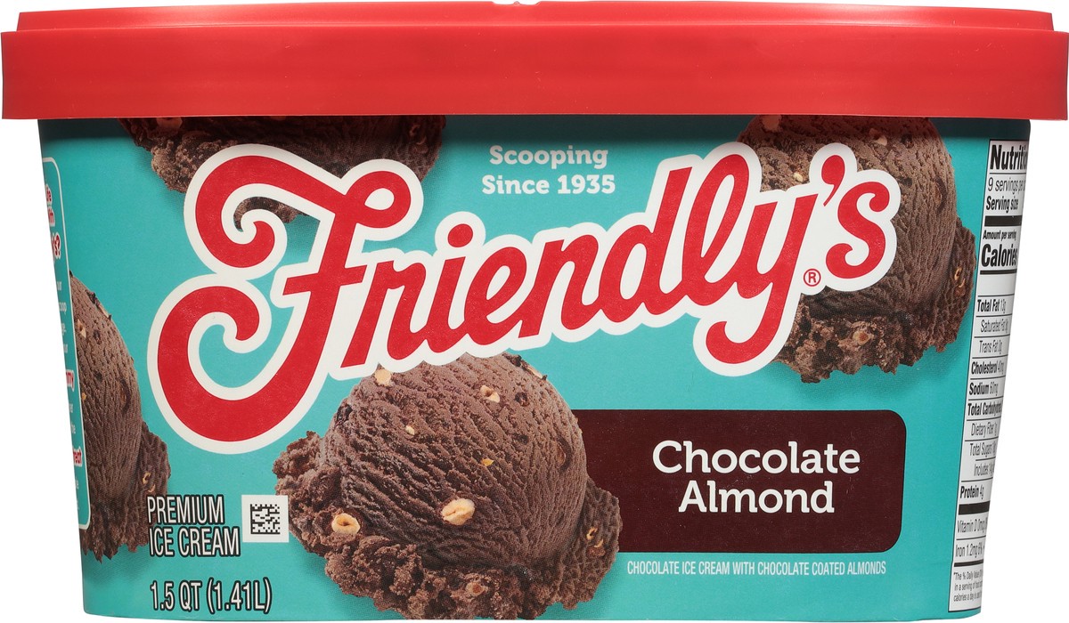 slide 6 of 9, Friendly's Chocolate Almond Chip Ice Cream, 48 oz