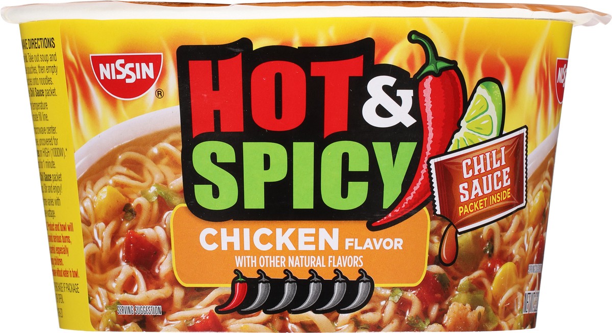 slide 9 of 9, Nissin Hot & Spicy Chicken Flavor Ramen Noodle Soup 3.32 oz, 3.32 oz