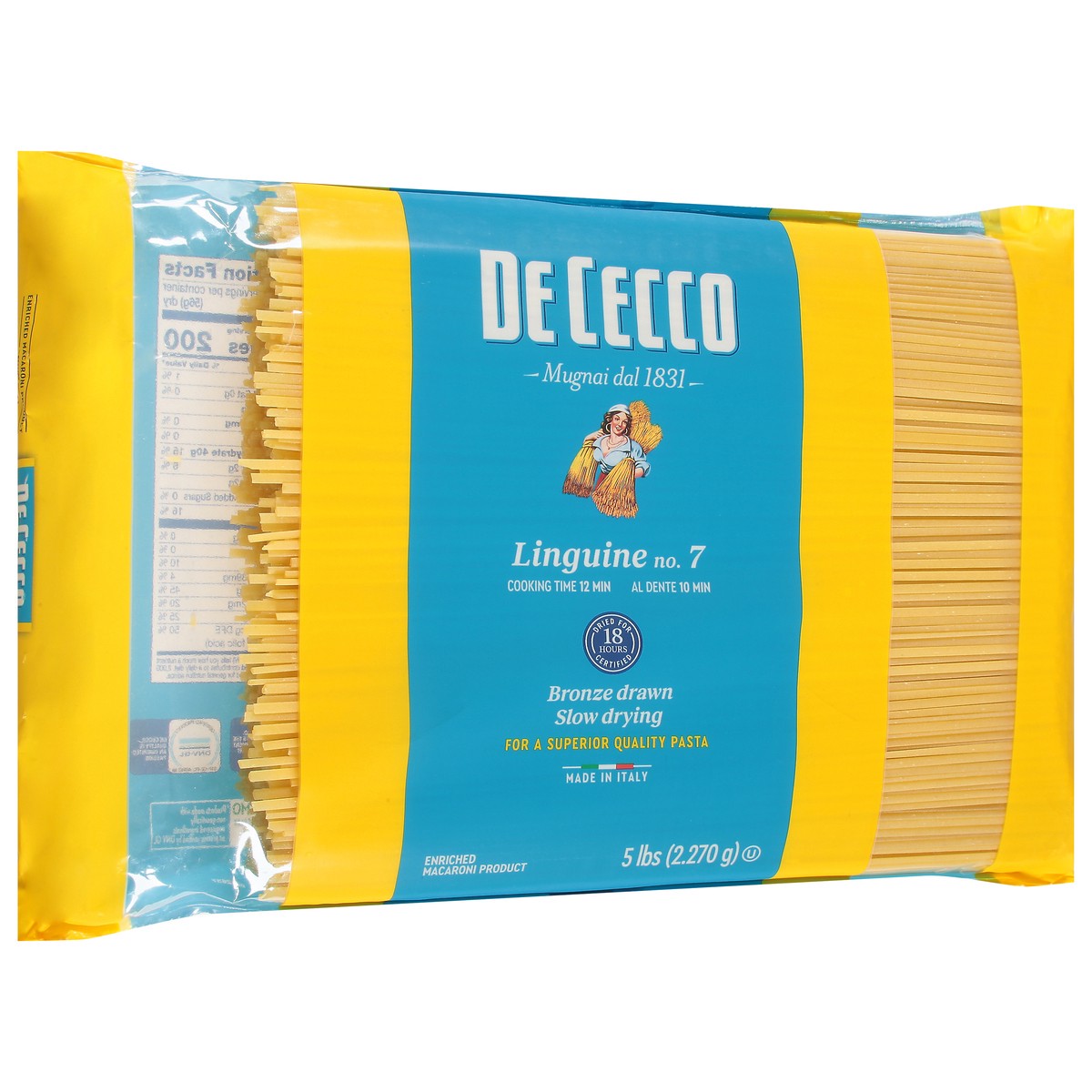 slide 12 of 13, De Cecco No. 7 Linguine 5 lb, 5 lb