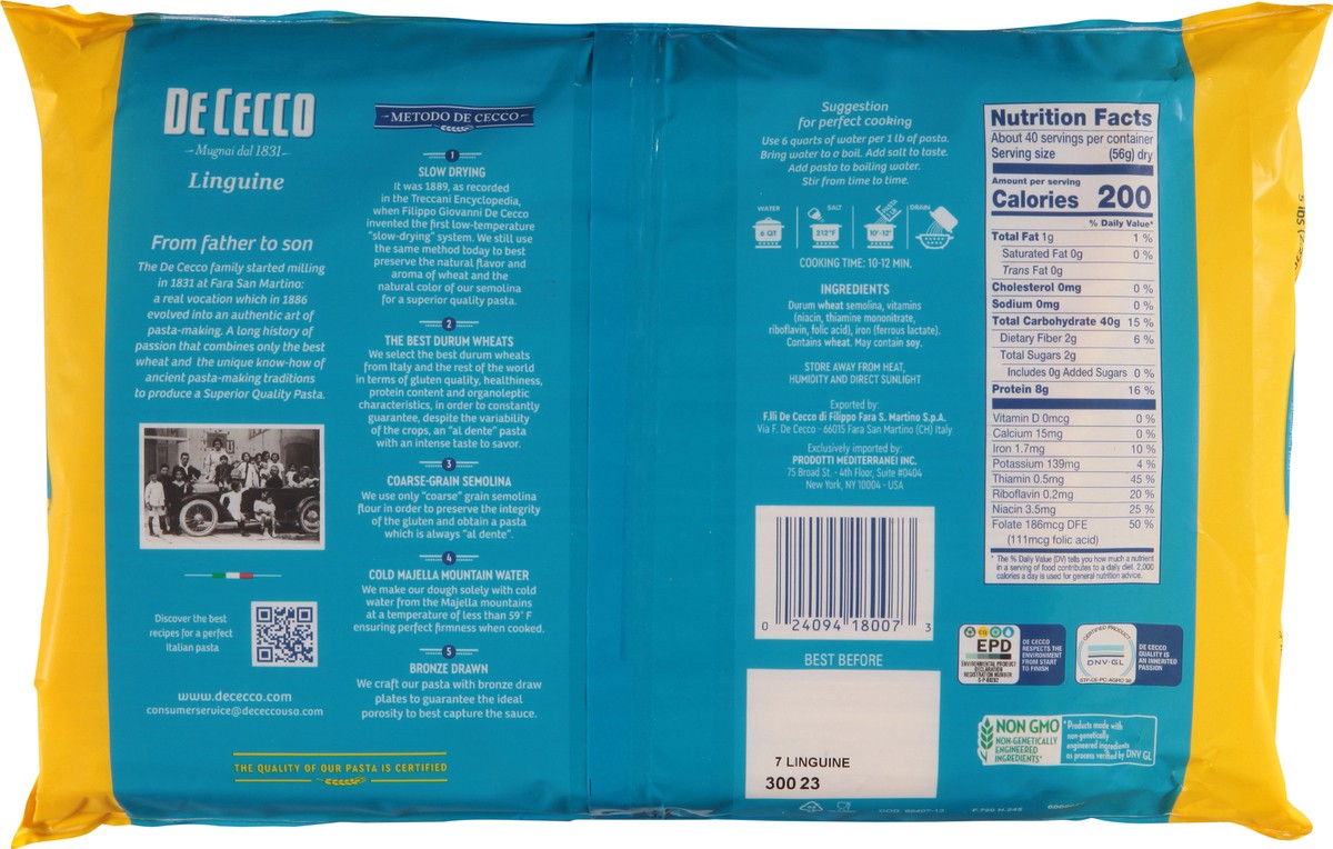 slide 5 of 13, De Cecco No. 7 Linguine 5 lb, 5 lb