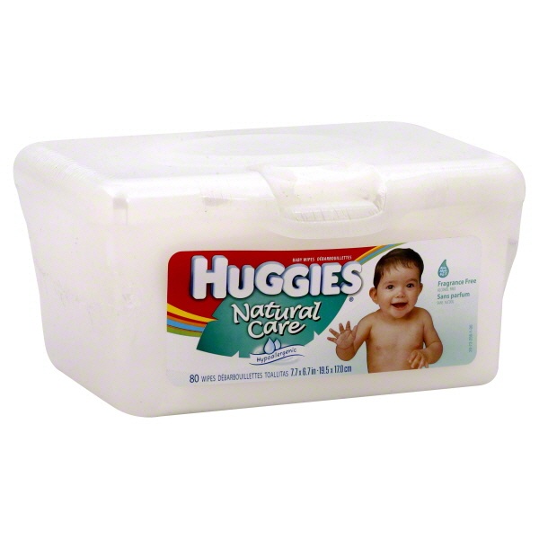 slide 1 of 1, Huggies Baby Wipes Natural Care Fragrance Free, 64 ct