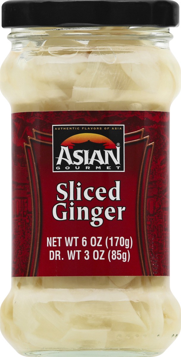 slide 2 of 13, Asian Gourmet Sliced Ginger 6 oz, 6.5 oz