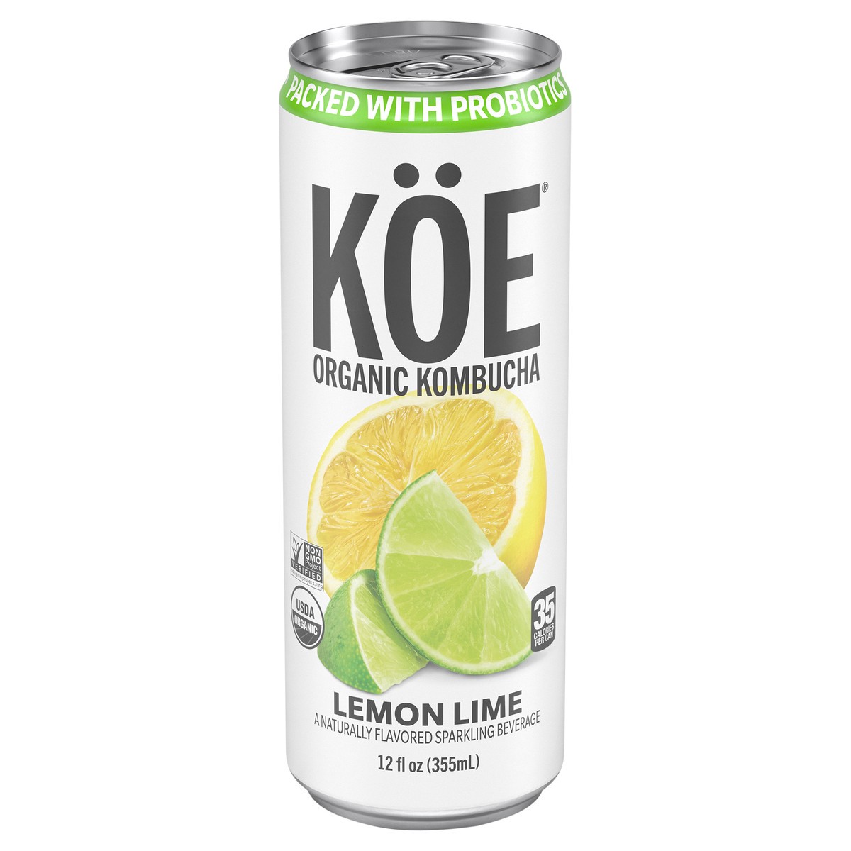 slide 1 of 9, KÖE Kombucha, Organic, Lemon Lime, 12 oz