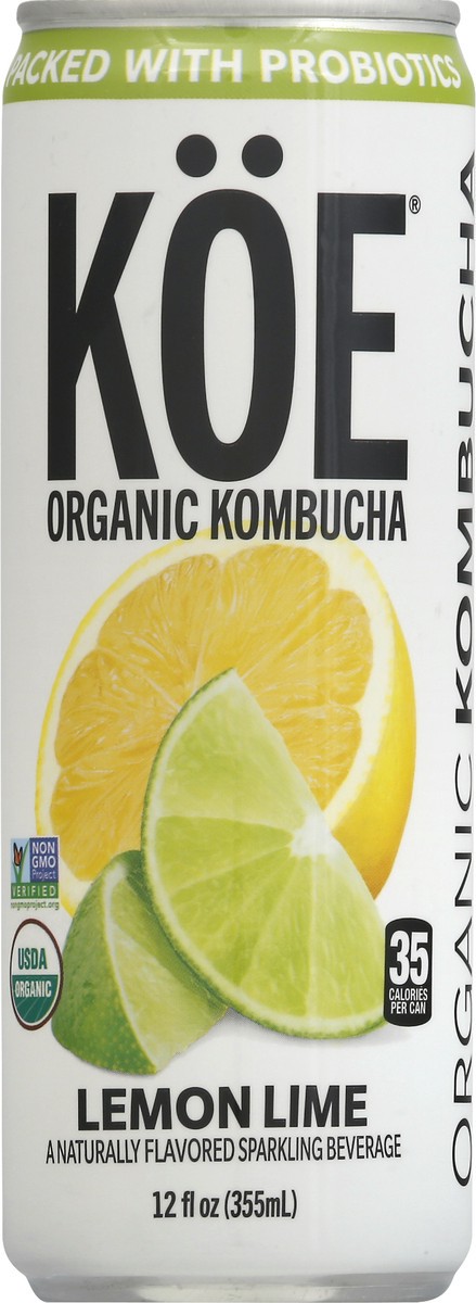 slide 2 of 10, KÖE Koe Lemon Lime Kombucha Og2 - 12 fl oz, 12 fl oz