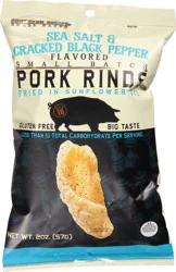 Southern Recipe Small Batch Sea Salt & Cracked Black Pepper Flavored Pork Rinds 2 oz