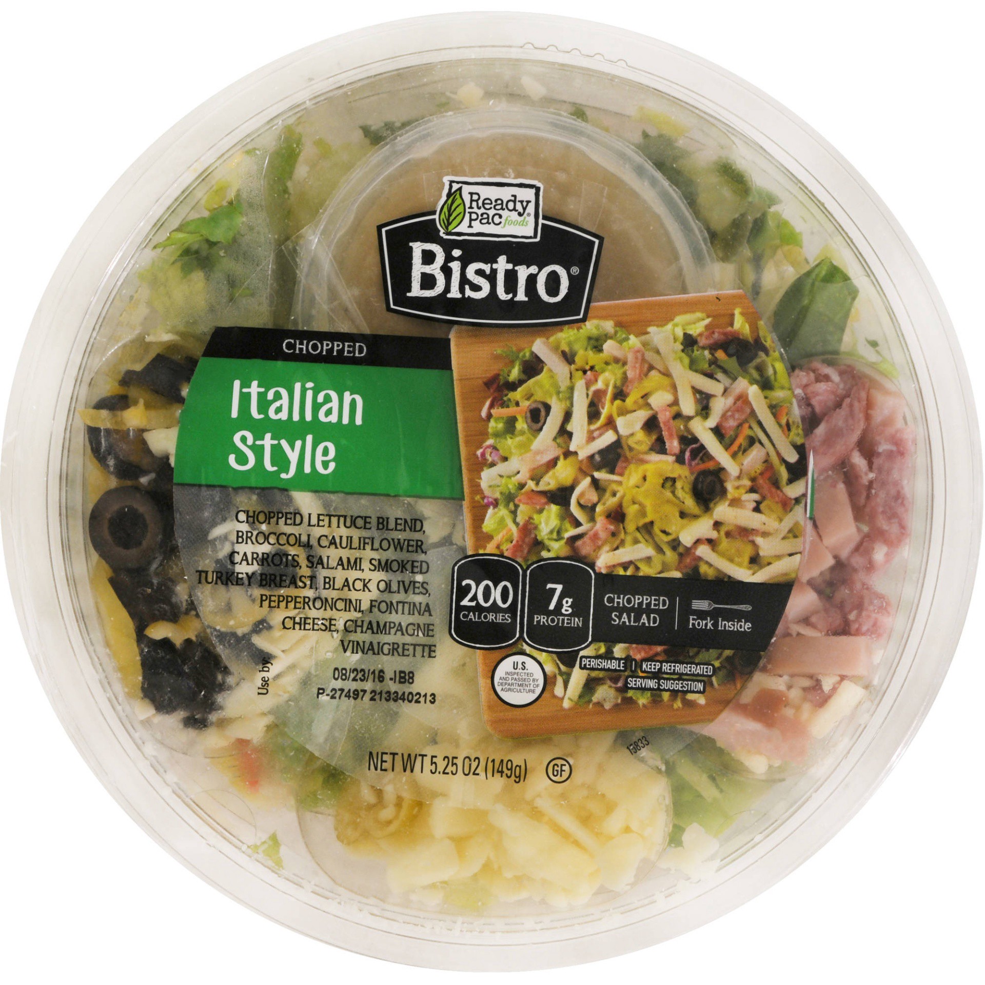 slide 1 of 3, Ready Pac Foods Bistro Italian Style Salad Bowl, 5.25 oz