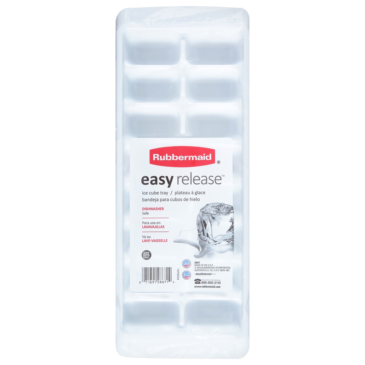 slide 1 of 3, Rubbermaid Easy Release Ice Cube Tray 1 ea, 1 ct