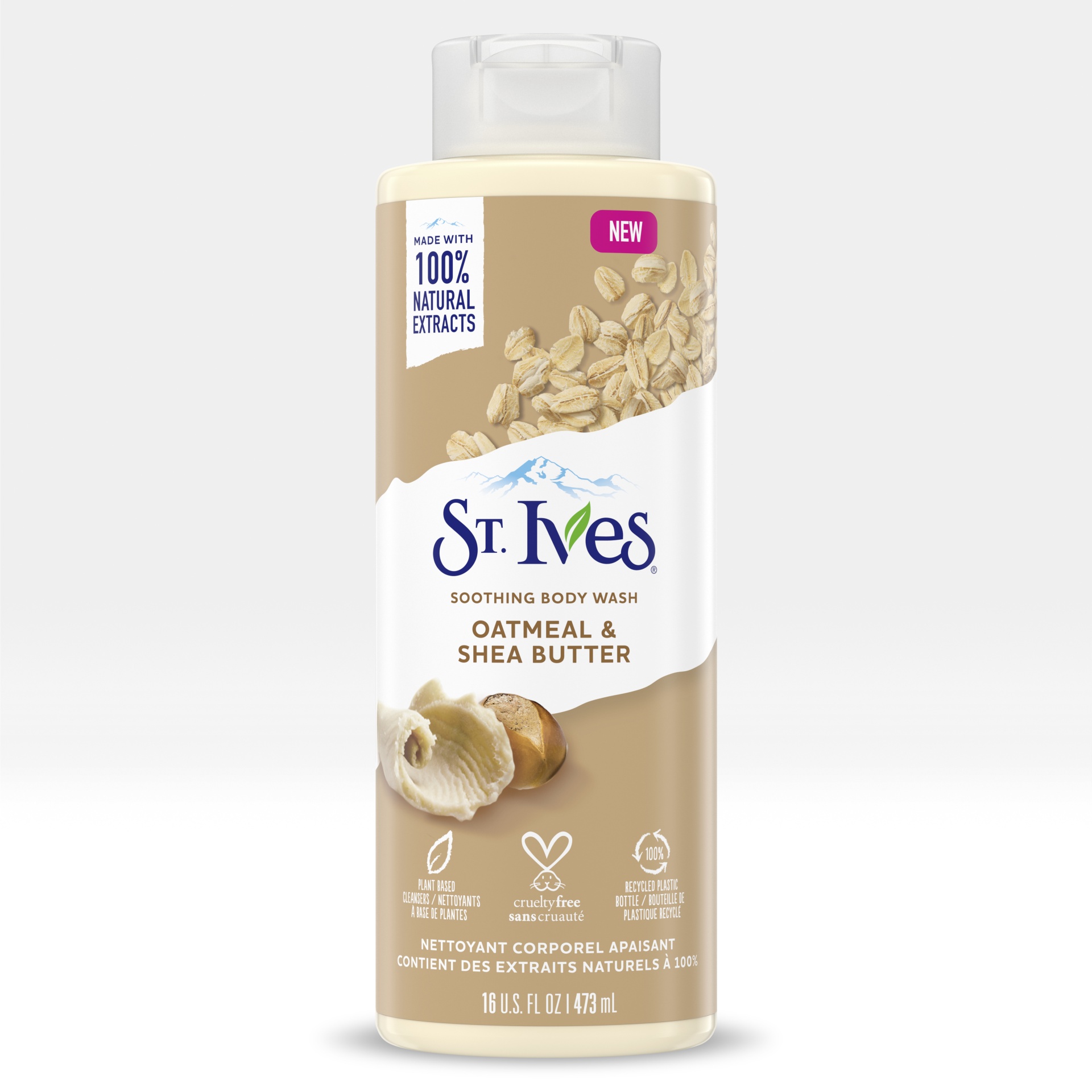 slide 1 of 1, St. Ives Oatmeal & Shea Butter Soothing Body Wash, 16 fl oz