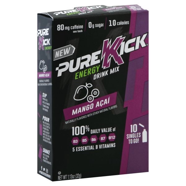 slide 1 of 4, Pure Kick Drink Mix 1.13 oz, 10 ct