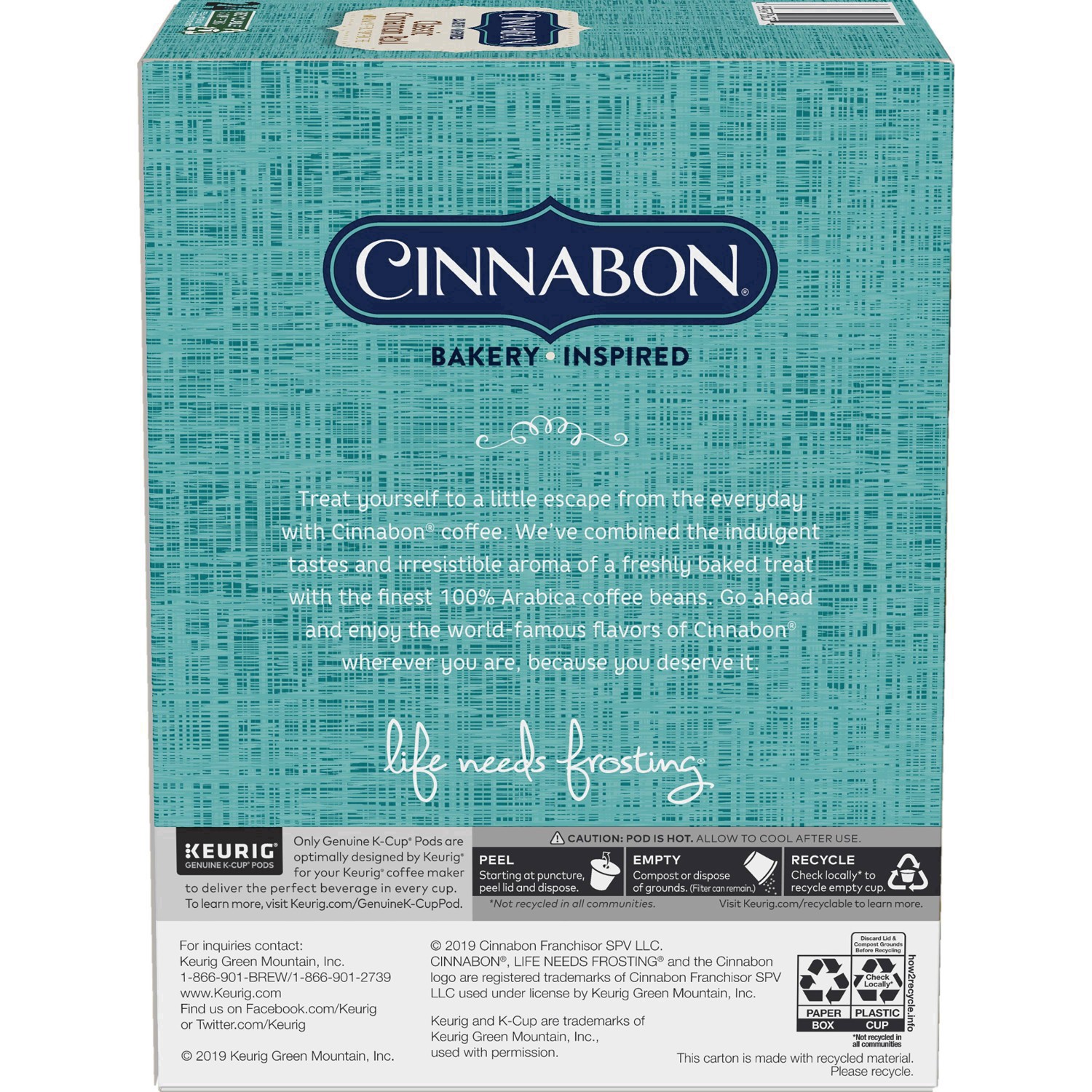 slide 50 of 57, Cinnabon Classic Cinnamon Roll Keurig Single-Serve K-Cup Pods, Light Roast Coffee, 24 Count, 24 ct