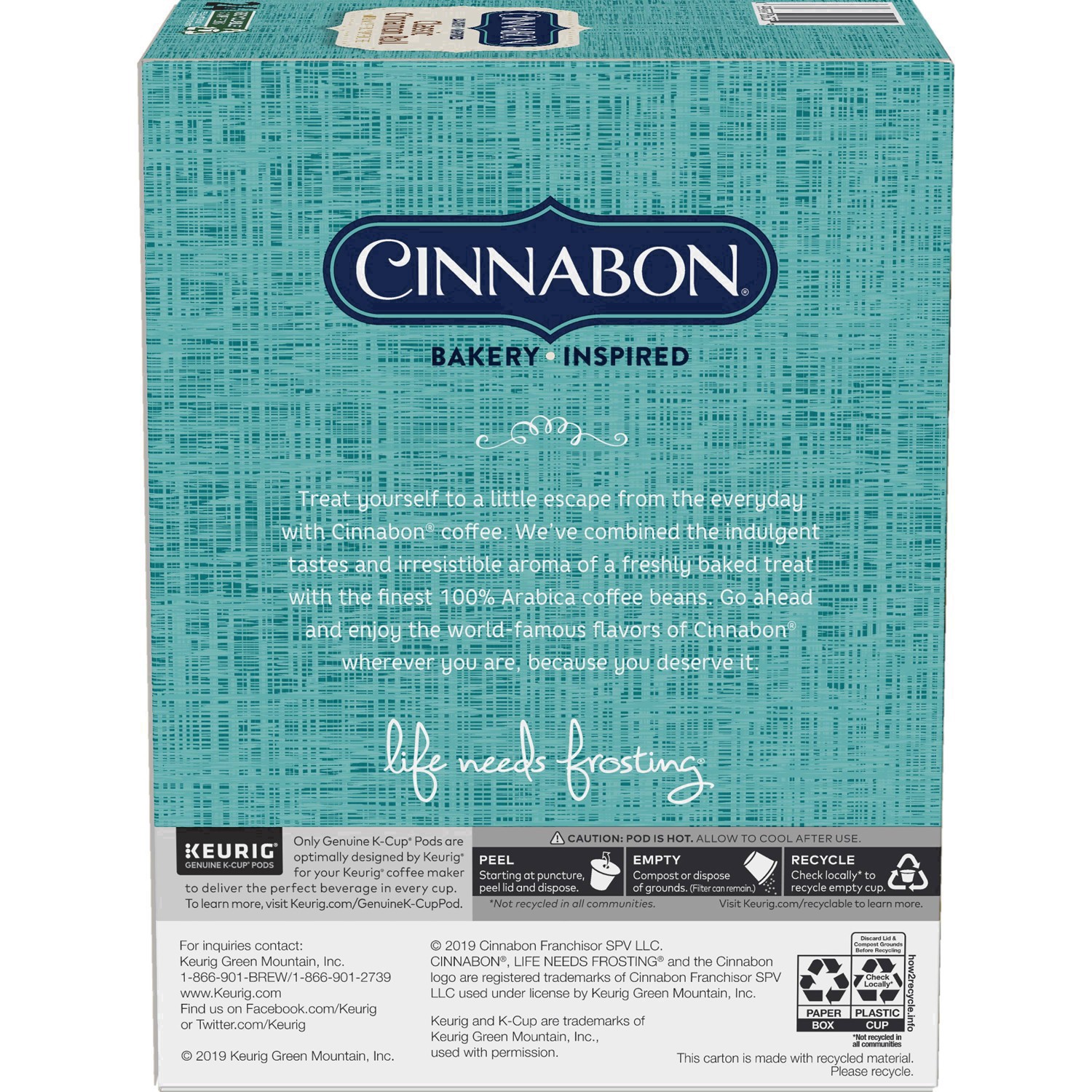 slide 9 of 57, Cinnabon Classic Cinnamon Roll Keurig Single-Serve K-Cup Pods, Light Roast Coffee, 24 Count, 24 ct