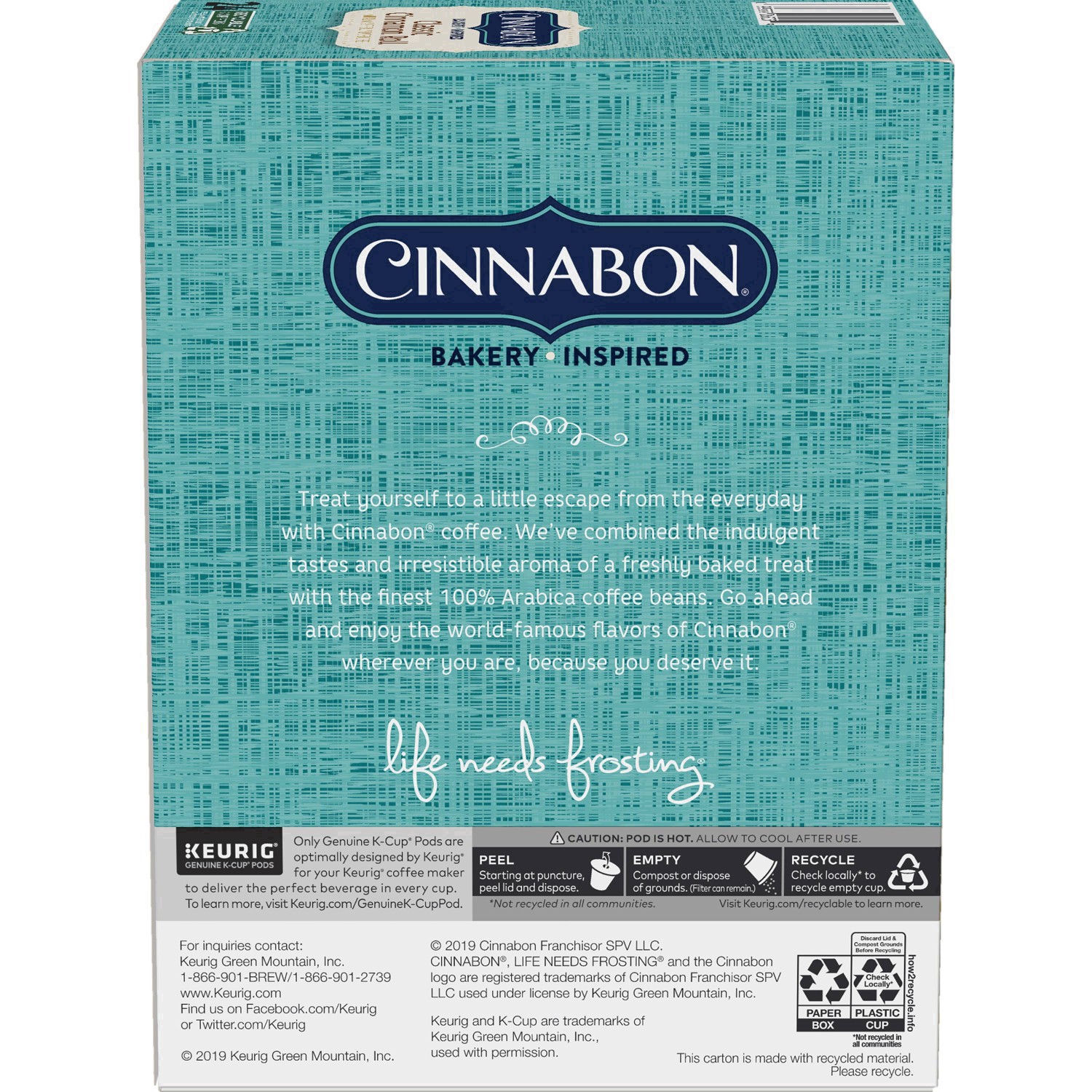 slide 42 of 57, Cinnabon Classic Cinnamon Roll Keurig Single-Serve K-Cup Pods, Light Roast Coffee, 24 Count, 24 ct