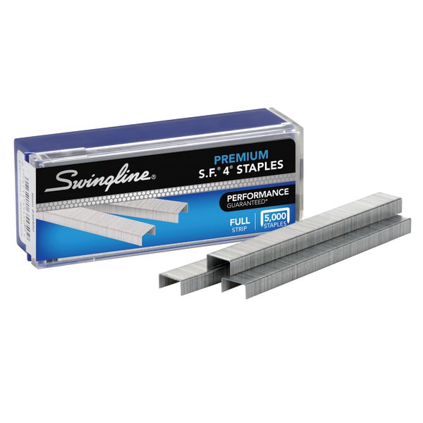 slide 1 of 3, Swingline S.F. 4 Premium Chisel Point Full-Strip Staples, 5000 ct
