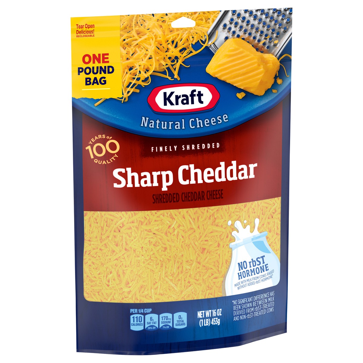 slide 4 of 12, Kraft Sharp Cheddar Finely Shredded Cheese, 2 ct Pack, 16 oz Bags, 2 ct