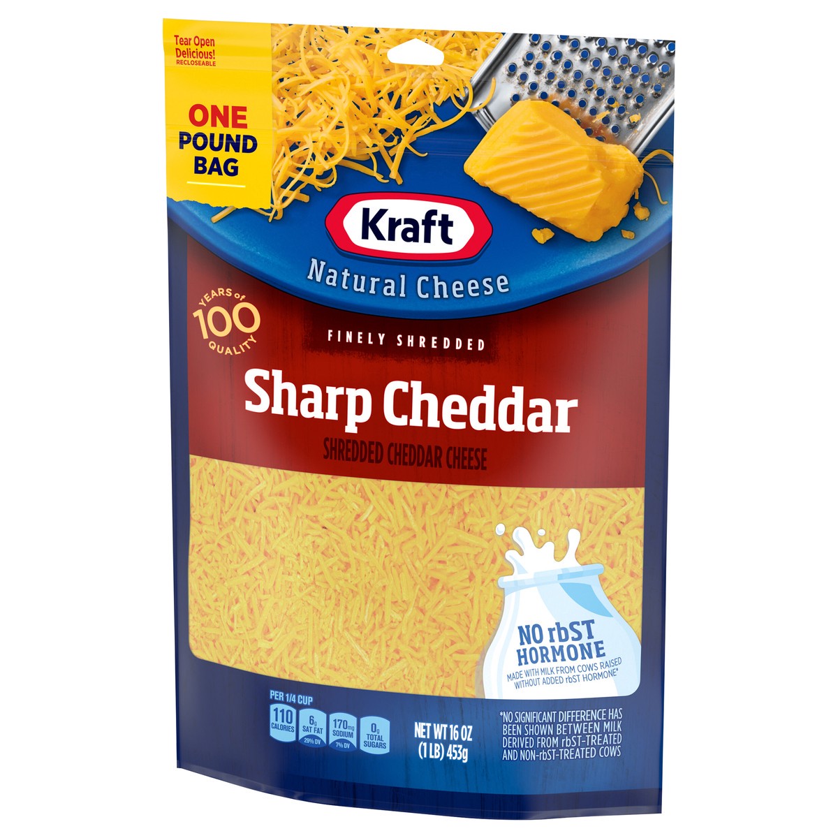 slide 8 of 12, Kraft Sharp Cheddar Finely Shredded Cheese, 2 ct Pack, 16 oz Bags, 2 ct