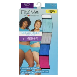 Fruit of the Loom Women's Plus Fit for Me Breathable Micro-Mesh Brief Underwear, Size: 10