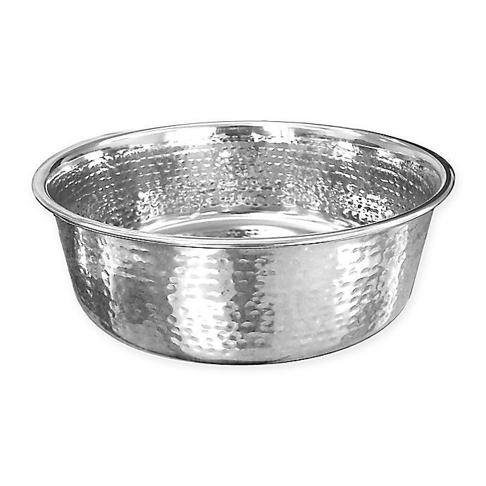 slide 1 of 2, Neater Pets Hammered Stainless Steel Large Pet Bowl, 64 oz