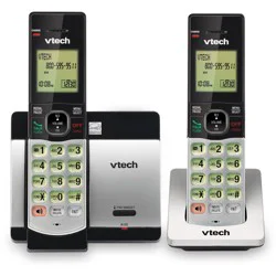 VTech DECT 6.0 Expandable Cordless Phone with 2 Handsets - Silver CS5119-2