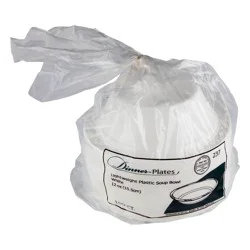 Blue Sky White Plastic Soup Bowls