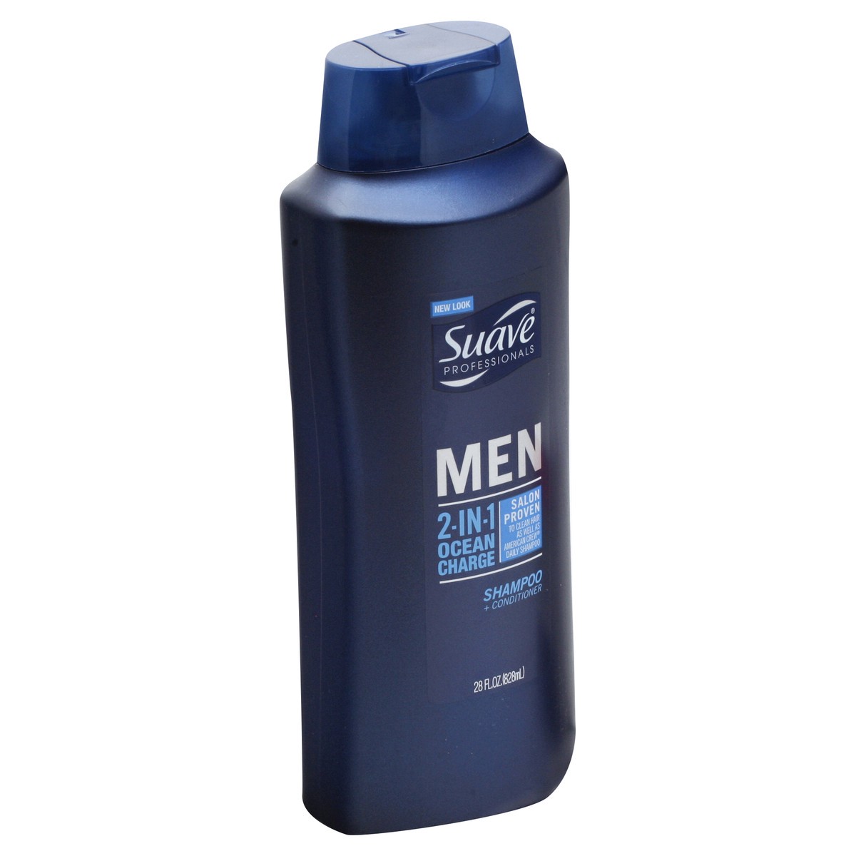 slide 9 of 10, Suave Men 2-in-1 Shampoo and Conditioner Ocean Charge Pack of 4 to Cleanse and Nourish Hair, With a Clean Scent 28 oz, 28 oz