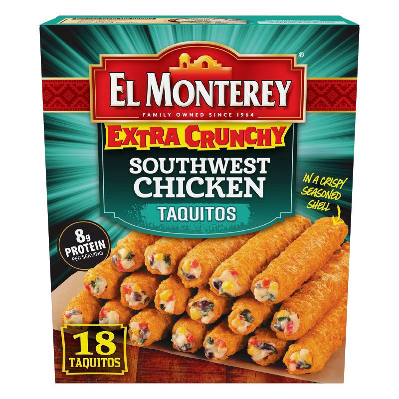 slide 1 of 9, El Monterey Southwest Chicken Taquito, 24.2 oz