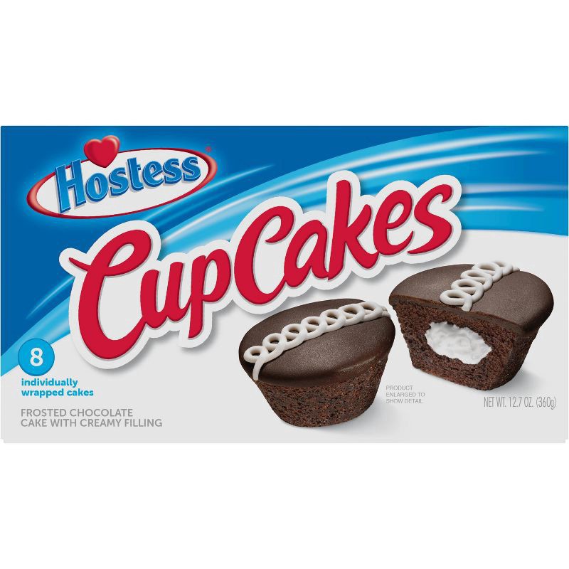 slide 1 of 6, HOSTESS Chocolate CupCakes, Creamy, 8 ct; 12.7 oz
