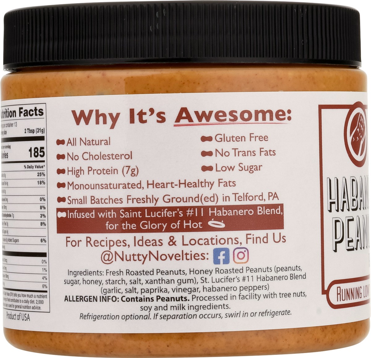 slide 11 of 14, Nutty Novelties Habanero Honey Peanut Butter - 15 oz, 15 oz