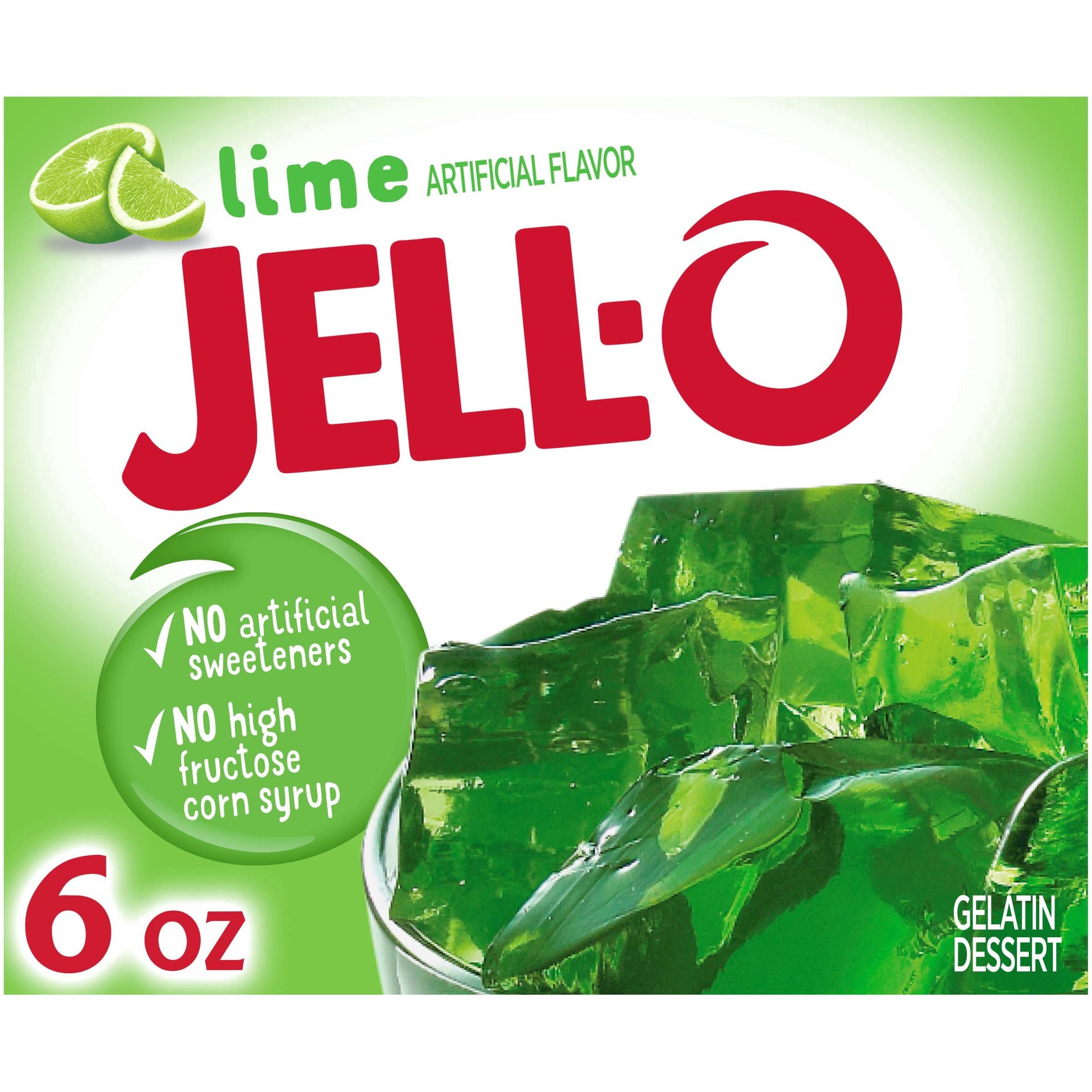 slide 1 of 5, Jell-O Lime Instant Gelatin Mix, 6 oz Box, 