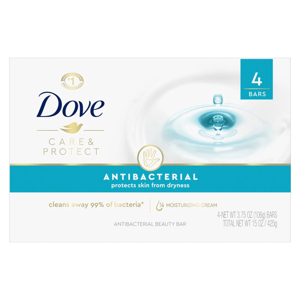 slide 3 of 6, Dove Soap Bar Protect & Care, 15 oz