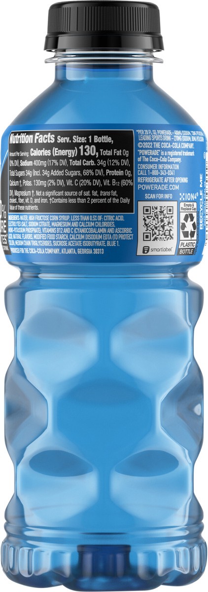 slide 2 of 7, POWERADE Mountain Berry Blast Bottle, 20 fl oz, 20 fl oz