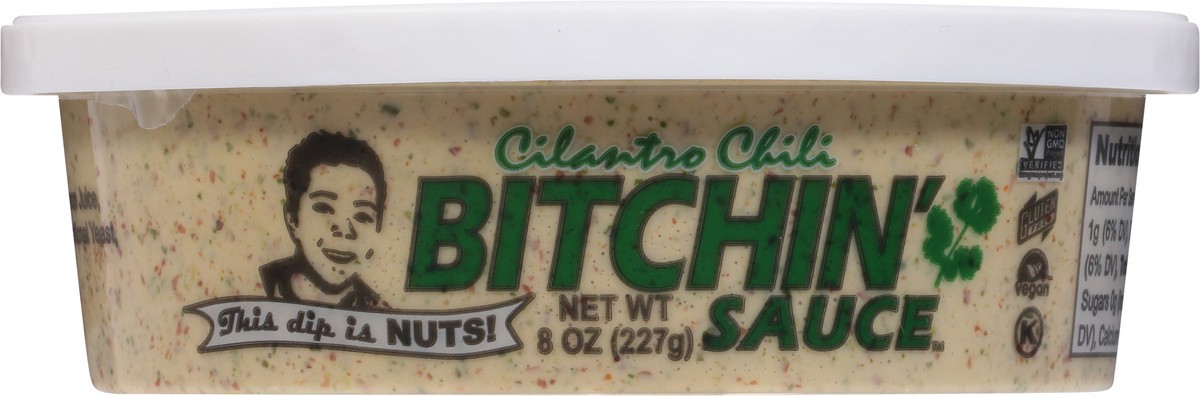 slide 8 of 9, Bitchin' Sauce Cilantro Chili Vegan Dip, 8 oz