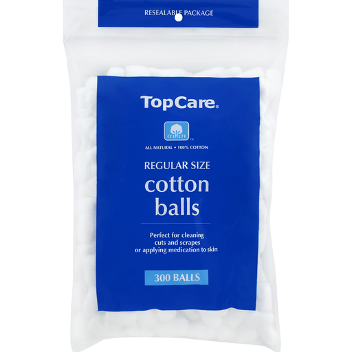 slide 2 of 2, TopCare Top Care Cotton Balls, 300 ct