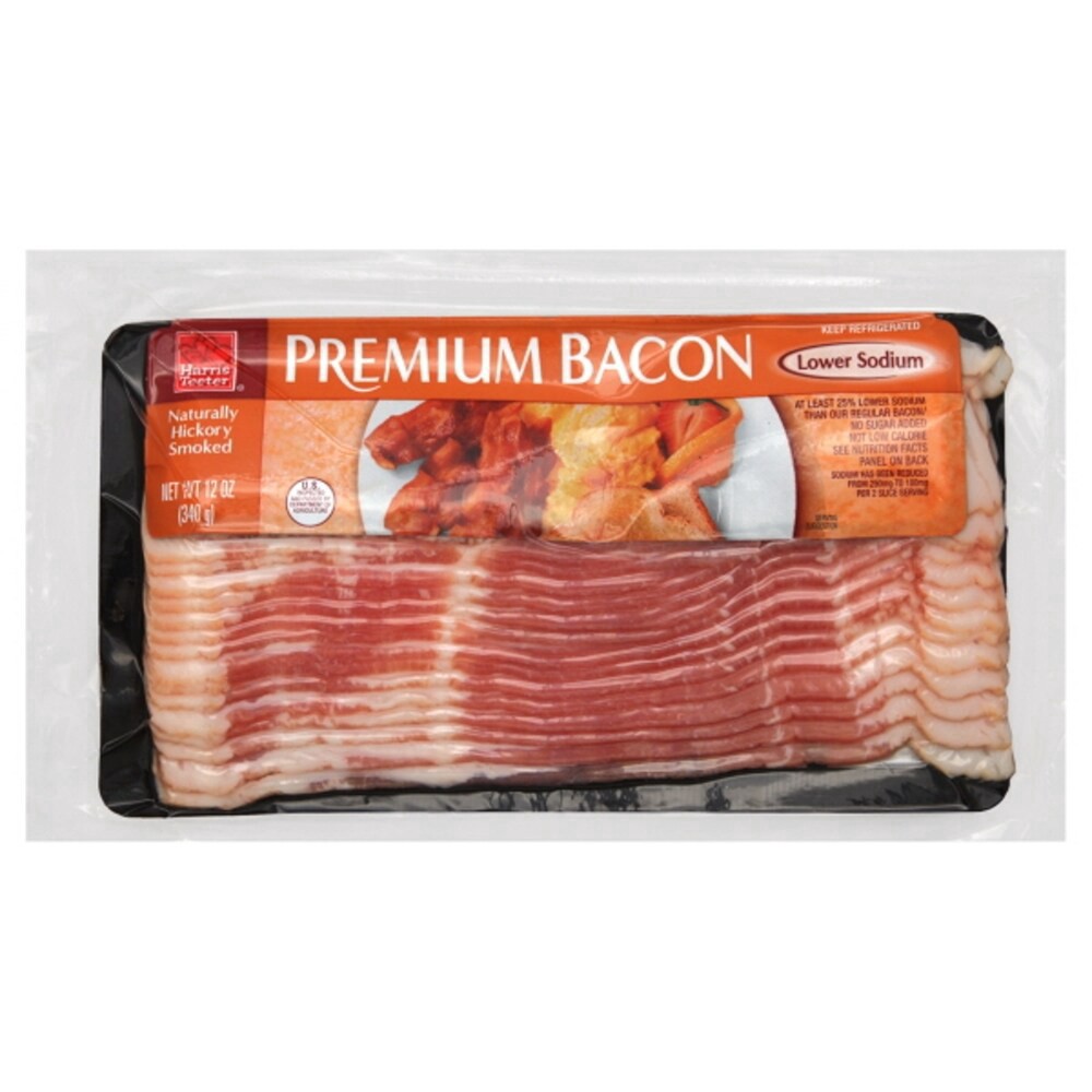 slide 1 of 1, Harris Teeter Sliced Bacon, 12 oz